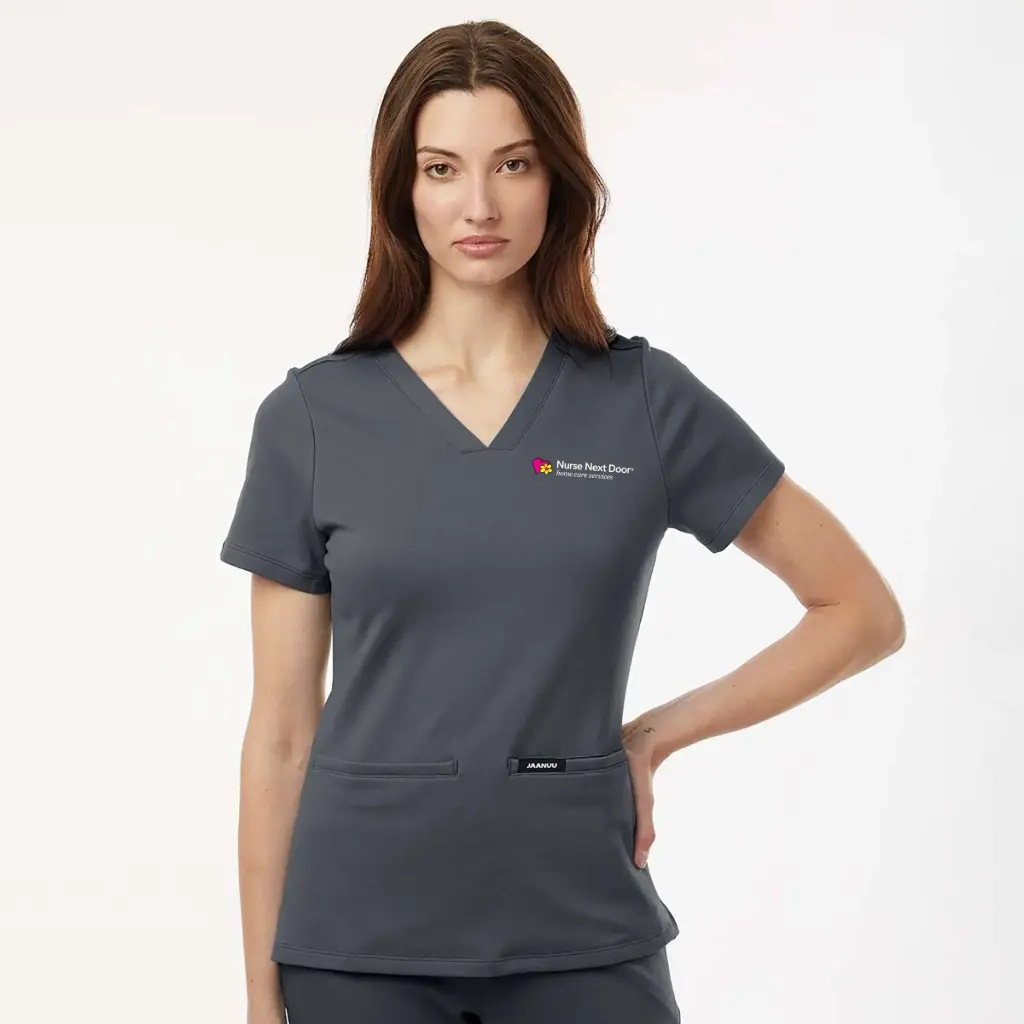 Women's Cesi Ultrasoft Scrub V-Neck Top - W30003 - Gray